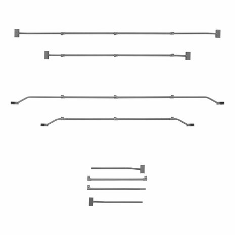 Supporto per telone in metallo  estensibile  140 5-208 cm  per telone per rimorchio