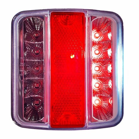 Fanale posteriore 4 funzioni 98x105mm 14LED