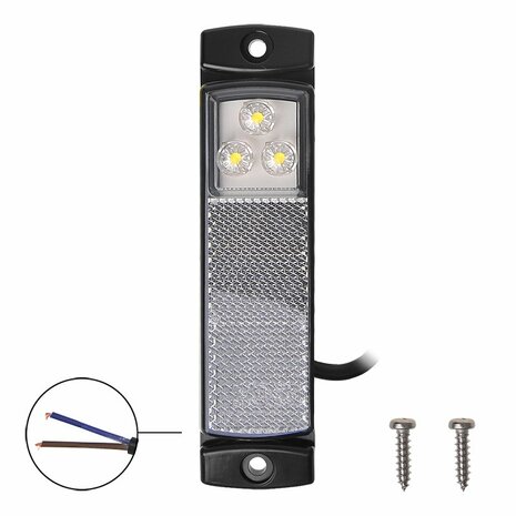 Lampada di segnalazione 12 24V bianco 126x30mm LED