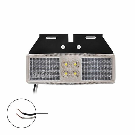 Lampada di segnalazione 12 24V bianco 110x40mm LED con supporto
