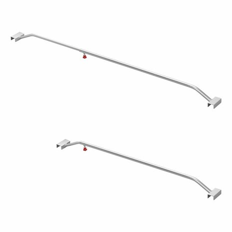 Supporto per telone in alluminio  estensibile  108-146 cm  per telone rimorchio