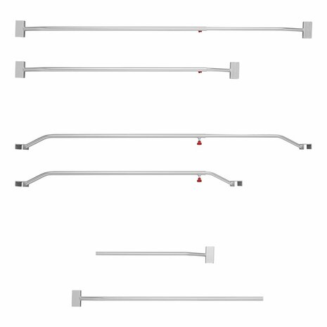 Supporto per telone in alluminio  estensibile  108-146 cm  per telone rimorchio