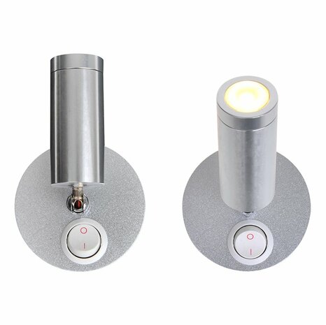 Faretto da superficie 1 led orientabile 12V 120lm dia 65x65-130mm