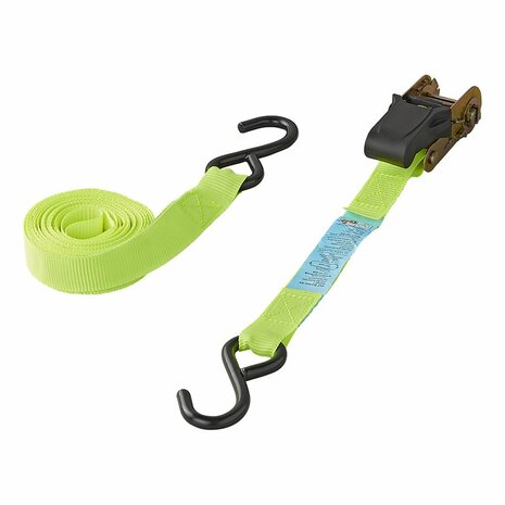 Cinghia a cricchetto con 2 ganci 5 metri - set da 4 pezzi