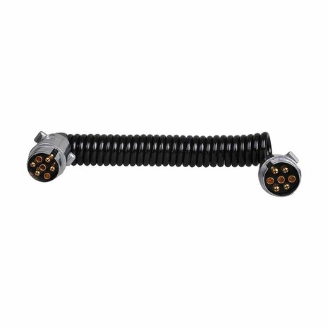 Cavo a spirale 3 5M con 2x spina 7 poli in metallo