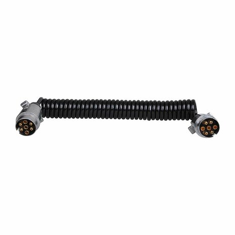 Cavo a spirale 4 5M con 2x spina 7 poli in metallo