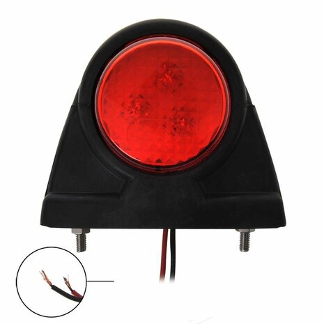 Larghezza luce 12 24V rosso bianco 101x82mm LED