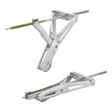 Supporto angolare per roulotte 1000kg 605x280mm H:470mm con meccanismo girevole esteso