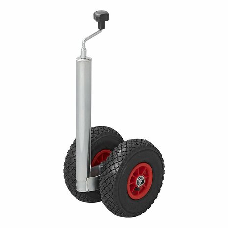 Ruota anteriore doppia 48mm 2x cerchio in plastica con pneumatico 260x85mm
