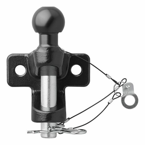 Gancio di traino a sfera nero combinato versione doppia D21 S350 omologato E