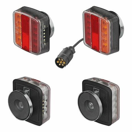 Set luci rimorchio LED con magneti cavo 7 5+2 5M