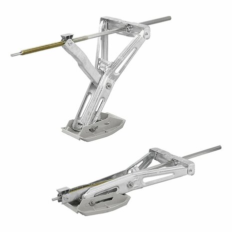 Supporto angolare per roulotte 1000kg 605x280mm H:470mm incl. piede stabilizzatore e meccanismo girevole esteso