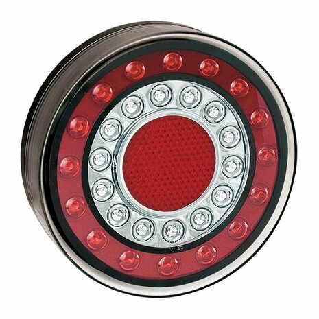 Fanale posteriore 12 24V 4 funzioni 125mm LED