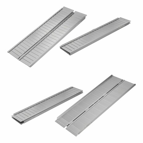 Rampa pieghevole in alluminio per sedia a rotelle 183x73cm 270kg