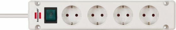 Cavo di prolunga 4 prese bianco 1,5 m h05vv-f 3g1,5
