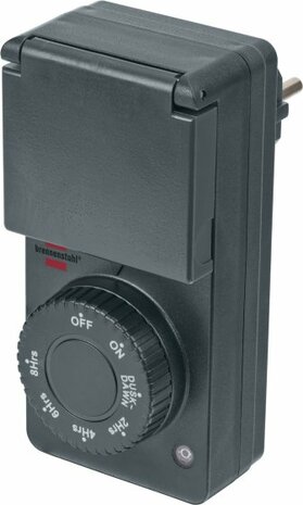 Timer con sensore crepuscolare DDT IP44 antracite