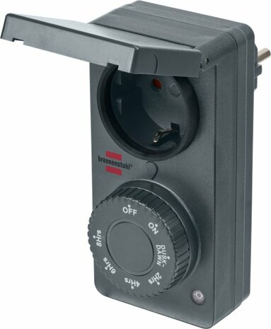 Timer con sensore crepuscolare DDT IP44 antracite