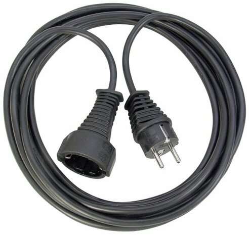 Prolunga in plastica di alta qualita 3m nera H05VV-F 3G1,5