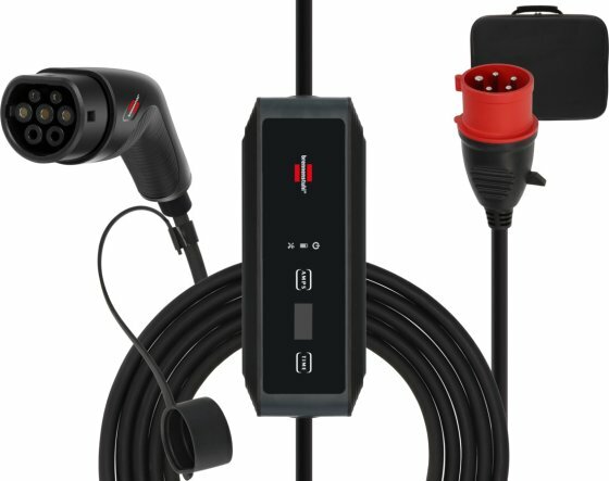 Caricabatterie portatile per veicoli elettrici tipo 2 CEE 11kW con cavo da 8 m