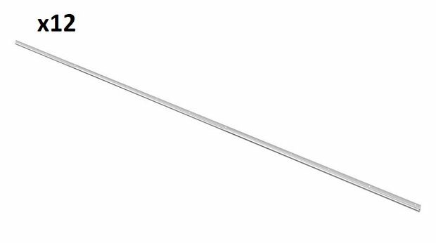 Binario per tenda in alluminio 90 250 x 2 7 cm x12 pezzi