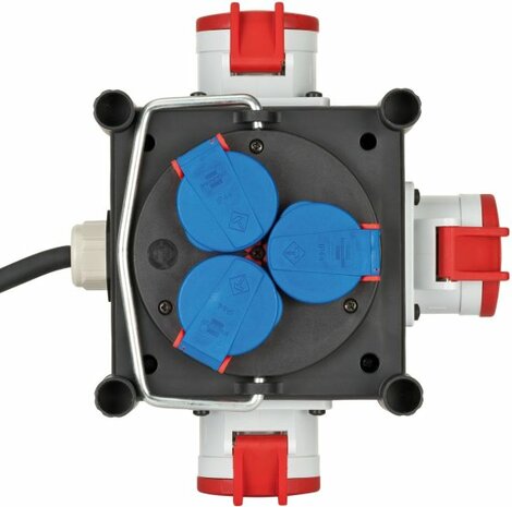 Distributore compattoBSV 3 LS E 16 2 IP44 1m H07RN-F 5G1. 5 3xCEE400V + 3x230V