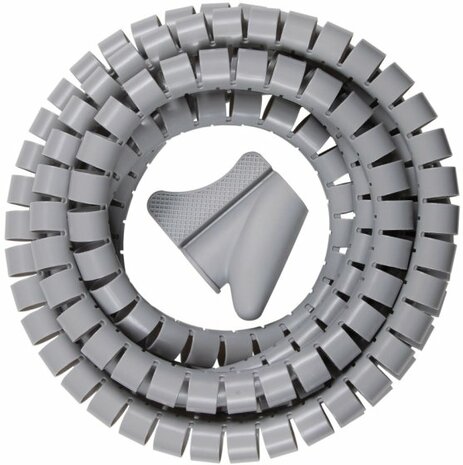 Tubo flessibile a spirale L  2,5m dia  20mm girgio