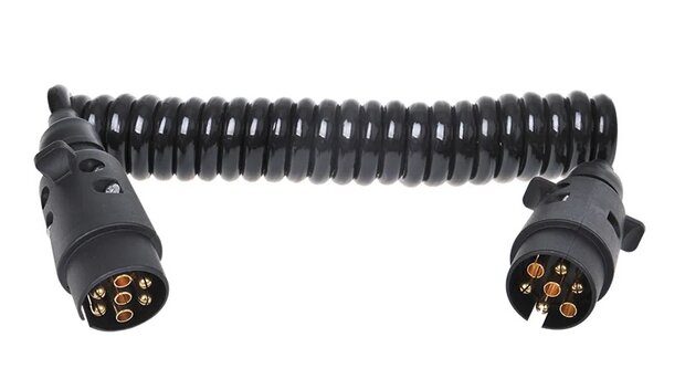 Cavo a spirale 3M con spina 2x a 7 poli PVC