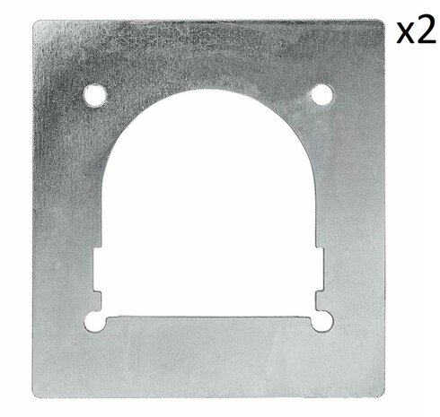 Piastra di montaggio per occhiello singolo 142x132mm x2 pezzi