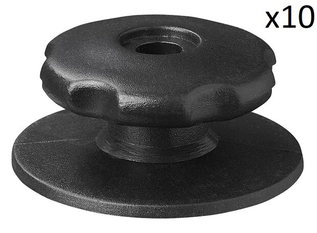 Portacavo L tondo in plastica 10 pezzi