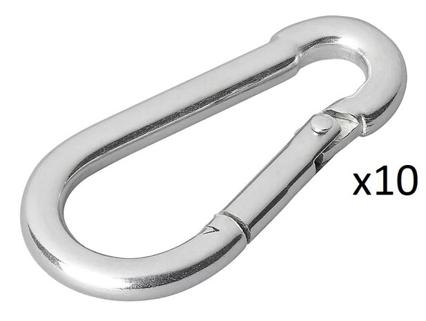 Moschettone in acciaio inox 6x60mm