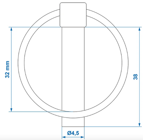 Coppiglia 4 5mm con anello x10 stuks