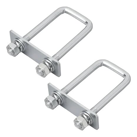 Set di 2 pezzi di staffe a U angolari da 40 mm