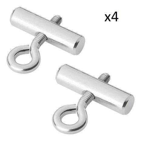 Fermate finali per binario tenda 7/8mm set da 4 pezzi
