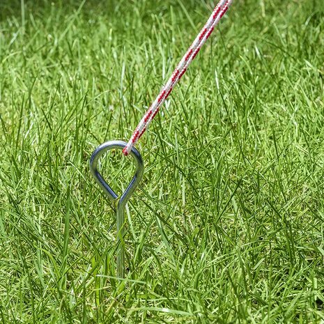 Picchetto per tenda 19cm alluminio con occhiello x10 pezzi
