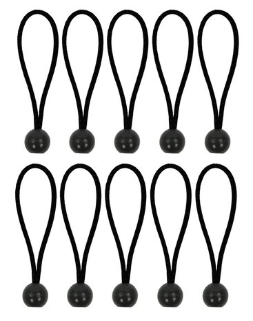 Tenditore tenda elastico 15cm con pallina di plastica - set da 10 pezzi