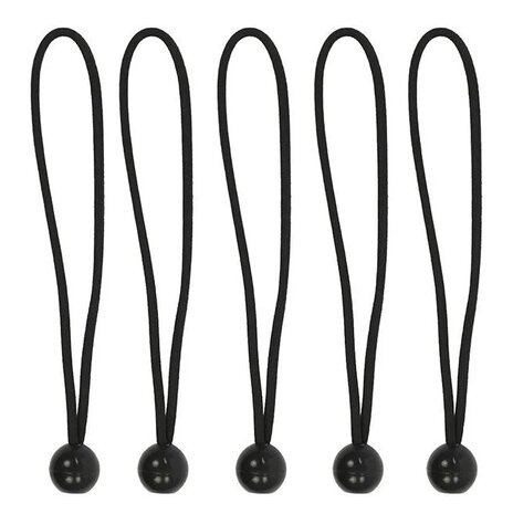 Tenditore tenda elastico 25cm con pallina di plastica - set da 5 pezzi