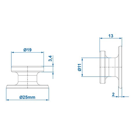 Supporto per cordino tondo in plastica x10 pezzi