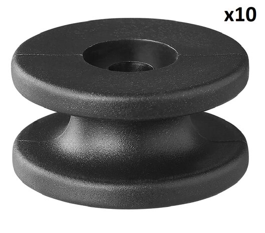 Supporto del corda ronde PVC diametro 30 x 15 mm x10 pezzi