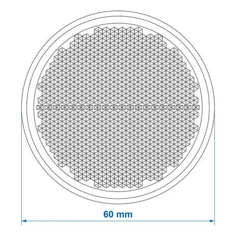 Riflettore arancione 60mm autoadesivo x5 pezzi