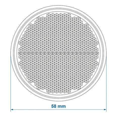 Riflettore rosso 58 mm autoadesivo con piastra di base x5 pezzi