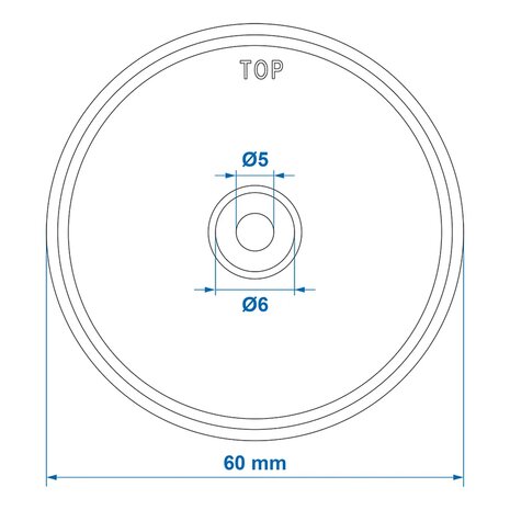 Riflettore arancione 60 mm con fissaggio a vite x5 pezzi