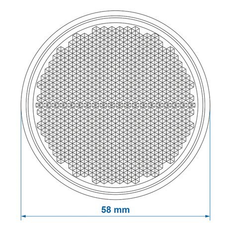 Riflettore bianco 58 mm autoadesivo con piastra di base x5 pezzi