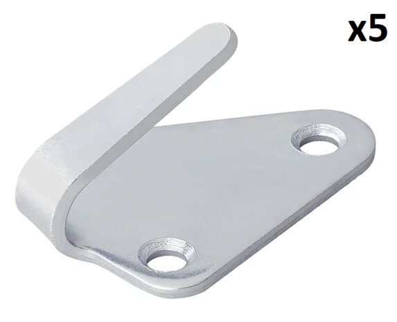 Gancio per corda in metallo 40x45 mm curvo x5 pezzi