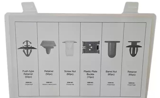 Set di clip per rivestimenti Volvo – 350 pezzi
