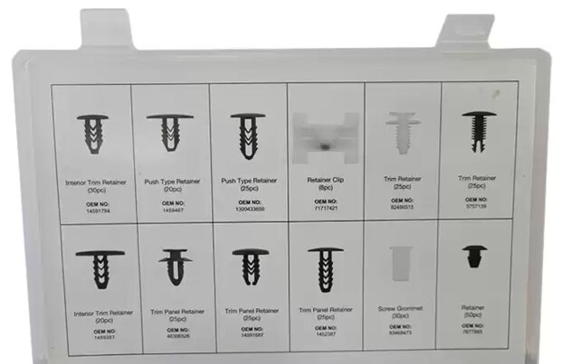 Set di Clips per Rivestimenti Fiat 308 Pezzi