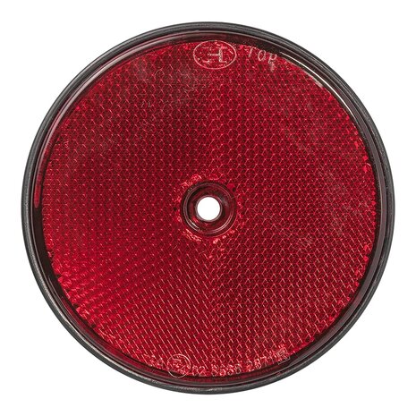 Riflettore rosso 80 mm con fissaggio a vite x10 pezzi