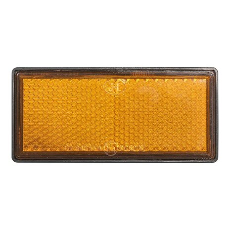 Riflettore arancione 85x39 mm autoadesivo con piastra di base x10 pezzi
