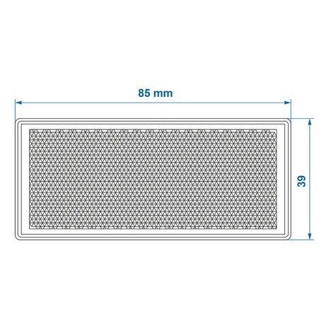 Riflettore bianco 85x39 mm autoadesivo con piastra di base x10 pezzi
