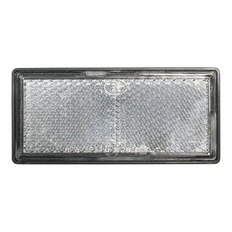 Riflettore bianco 85x39 mm autoadesivo con piastra di base x10 pezzi