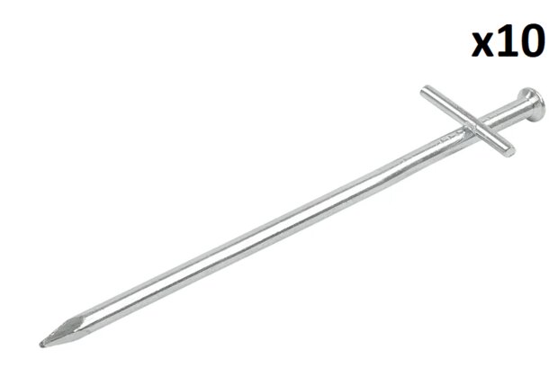 Picchetto in metallo 17 cm con perno trasversale saldato x10 pezzi